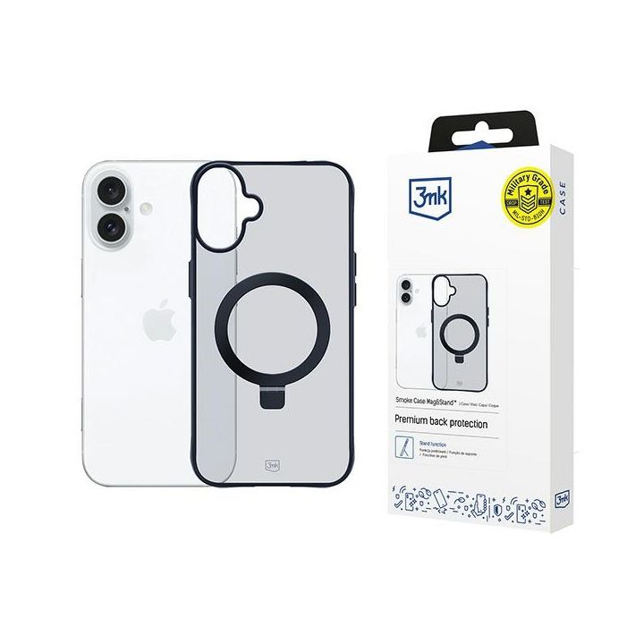 Etui z uchwytem 3MK Smoke Case Mag&Stand do Apple iPhone 16 na NearMe.pl