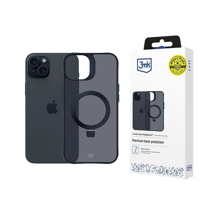 Etui z uchwytem 3MK Smoke Case Mag&Stand do Apple iPhone 15 Plus na NearMe.pl