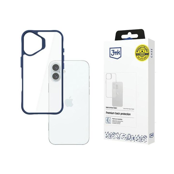 Etui 3MK Satin Armor Case+ do Apple      iPhone 16 Plus niebieski na NearMe.pl