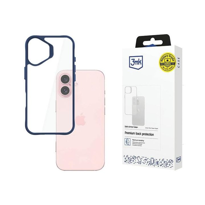 Etui 3MK Satin Armor Case+ do Apple      iPhone 16 niebieski na NearMe.pl