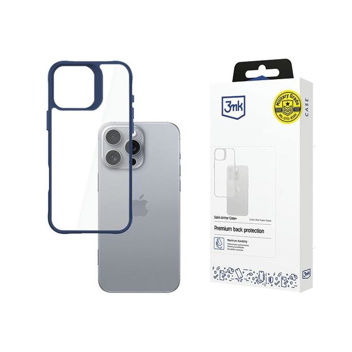 Etui 3MK Satin Armor Case+ do Apple      iPhone 16 Pro Max niebieski na NearMe.pl