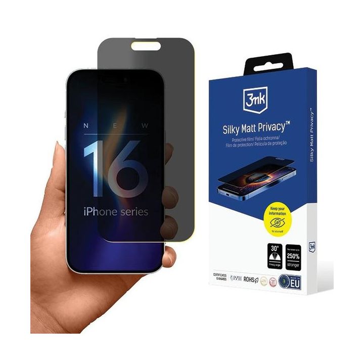 Folia prywatyzująca 3MK Silky Matt       Privacy do Apple iPhone 16 Pro na NearMe.pl