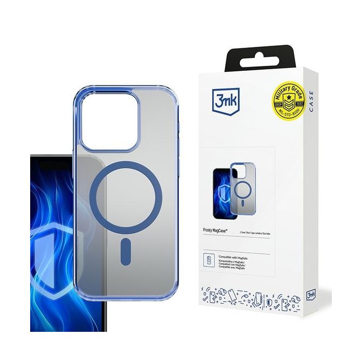 Etui 3MK Frosty MagCase do Apple iPhone  15 Pro Max niebieski na NearMe.pl