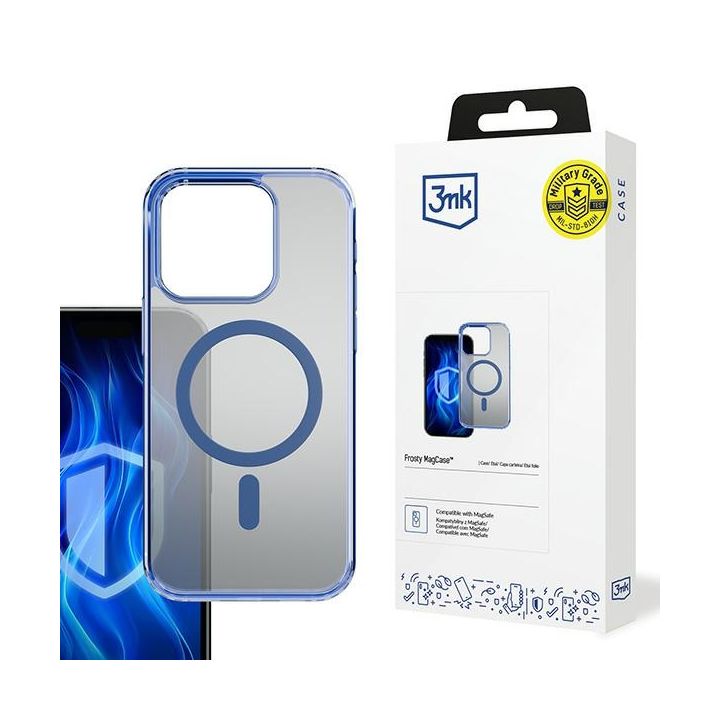 Etui 3MK Frosty MagCase do Apple iPhone  16 Pro Max niebieski na NearMe.pl