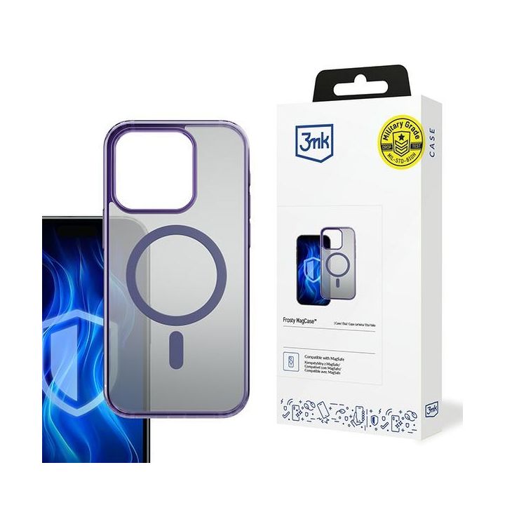 Etui 3MK Frosty MagCase do Apple iPhone  16 Pro fioletowy na NearMe.pl