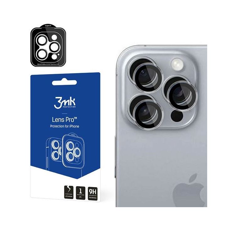 Ochrona na obiektyw aparatu 3MK Lens     Protection Pro do Apple iPhone 16 Pro/ 16 Pro Max Transparent na NearMe.pl