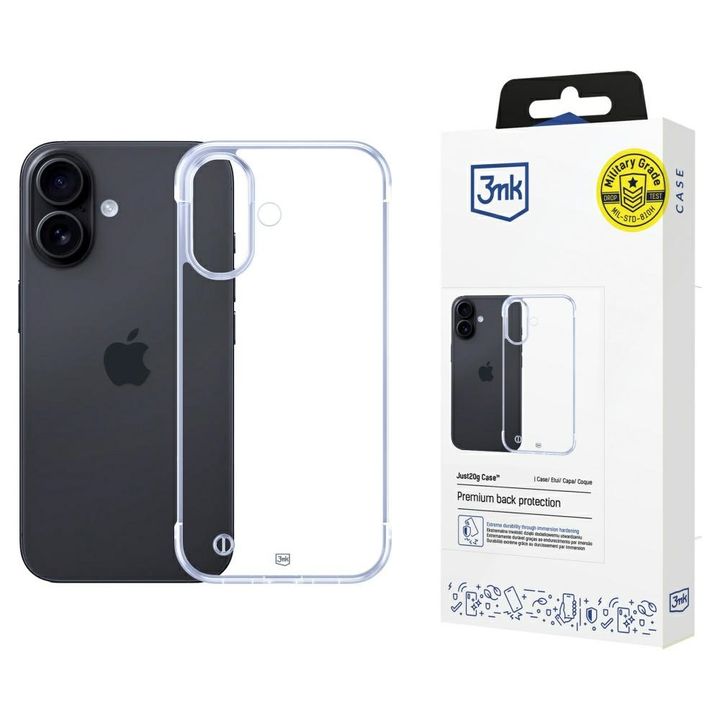 Etui 3MK Just20g Clear Case do iPhone 16 Plus na NearMe.pl