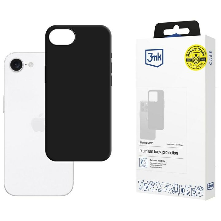 Etui 3MK Silicone Case do Apple iPhone   16e / 17e czarny na NearMe.pl