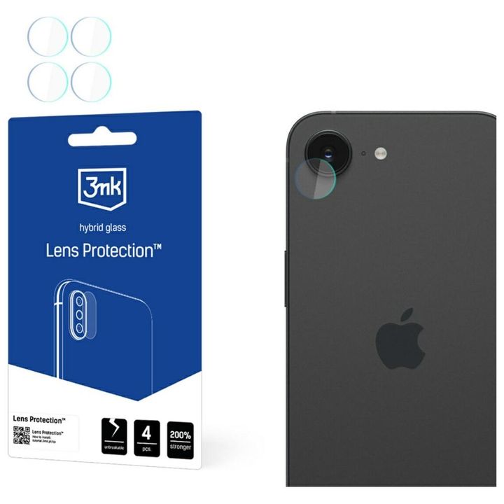 Ochrona na obiektyw aparatu 3MK Lens     Protection do Apple iPhone 16e / 17e 4szt na NearMe.pl