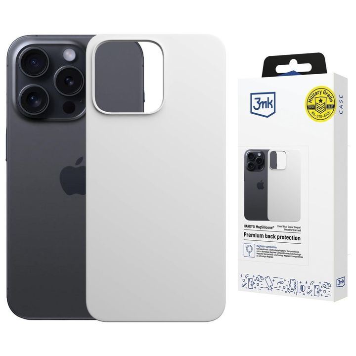 Etui 3MK Hardy MagSilicone do Apple      iPhone 13 Pro srebrny na NearMe.pl