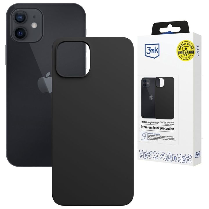 Etui 3MK Hardy MagSilicone do Apple      iPhone 12 czarny na NearMe.pl