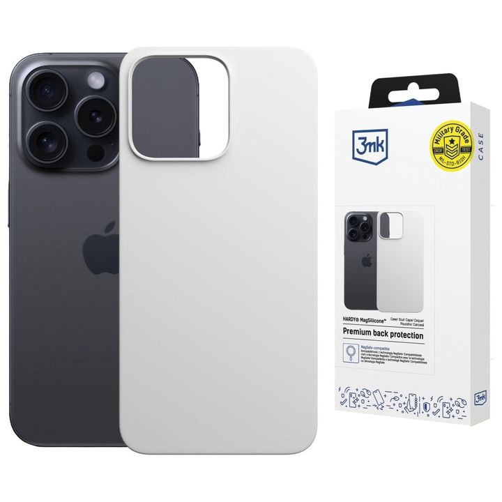Etui 3MK Hardy MagSilicone do Apple      iPhone 14 Pro biały na NearMe.pl