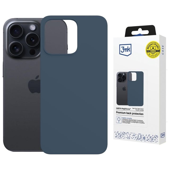 Etui 3MK Hardy MagSilicone do Apple      iPhone 15 Pro Max niebieski na NearMe.pl