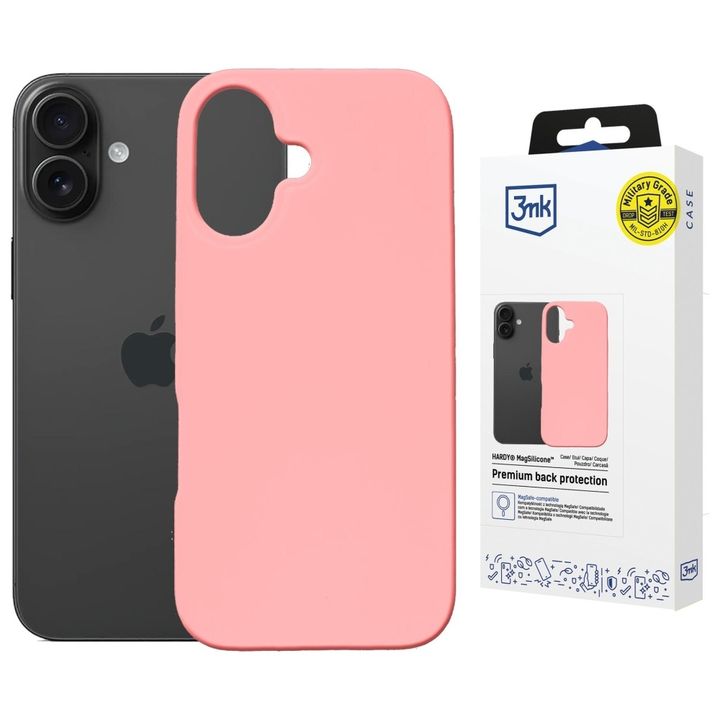 Etui 3MK Hardy MagSilicone do Apple      iPhone 16 różowy na NearMe.pl