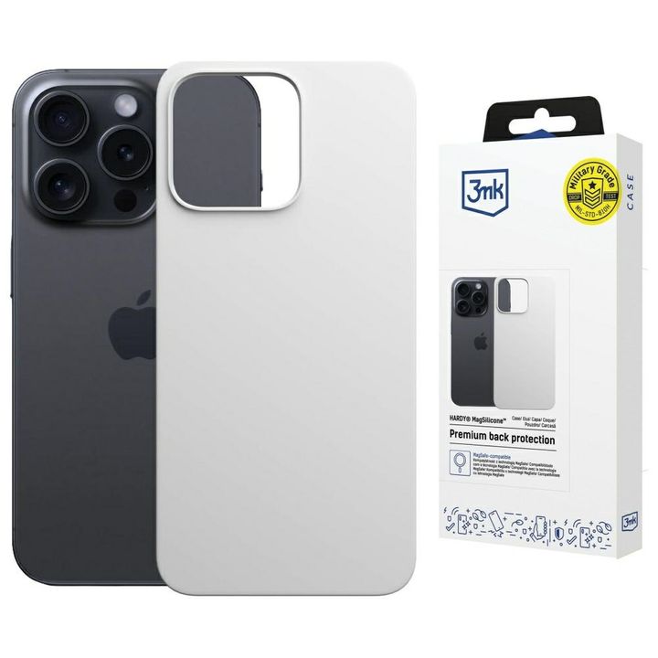 Etui 3MK Hardy MagSilicone do Apple      iPhone 16 Pro biały na NearMe.pl