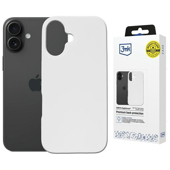 Etui 3MK Hardy MagSilicone do Apple      iPhone 16 Plus biały na NearMe.pl