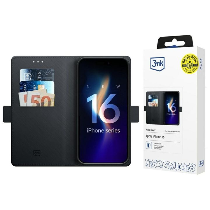 Etui 3MK Wallet Case do Apple iPhone 17  czarny na NearMe.pl
