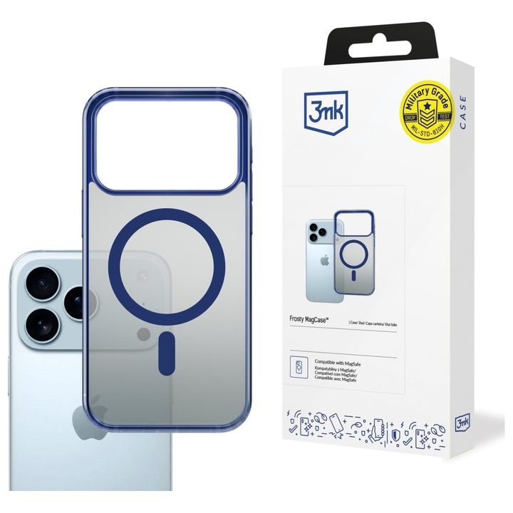 Etui 3MK Frosty MagCase do Apple iPhone  17 Pro Max niebieski na NearMe.pl