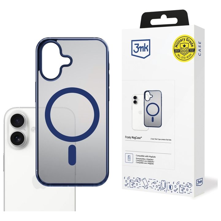 Etui 3MK Frosty MagCase do Apple iPhone  17 niebieski na NearMe.pl