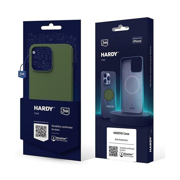 Etui 3MK Hardy Case MagSafe do Apple     iPhone 15 Plus / 14 Plus zielony na NearMe.pl
