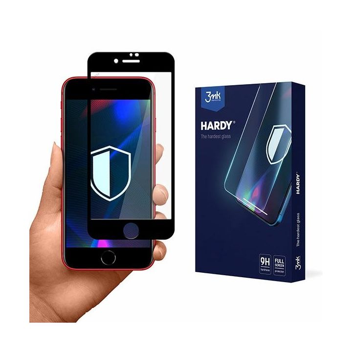 3MK Hardy iPhone 7/8/SE 2020/2022utwardzone chemicznie szkło czarny/black na NearMe.pl