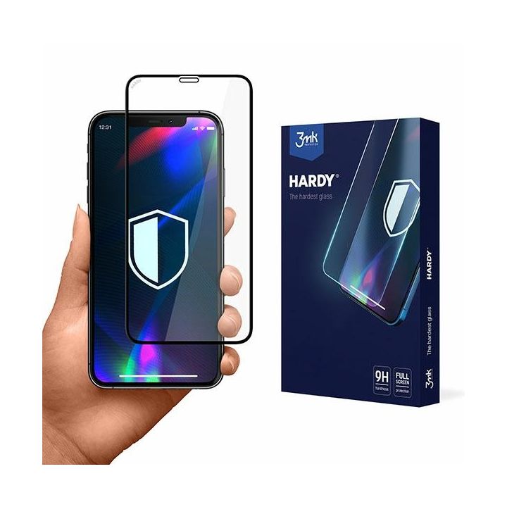 3MK Hardy iPhone XR/11utwardzone chemicznie szkło czarny/black na NearMe.pl