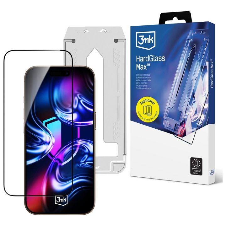Szkło hartowane 3MK HardGlass Max        z aplikatorem do Apple iPhone 17 Pro Max na NearMe.pl