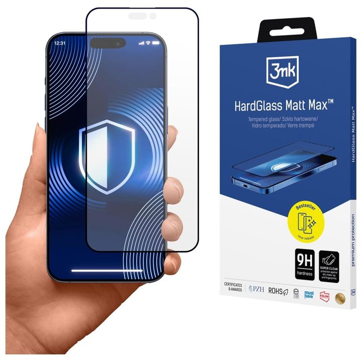 Szkło hartowane 3MK HardGlass Matt Max   do Apple iPhone 17 Pro Max na NearMe.pl