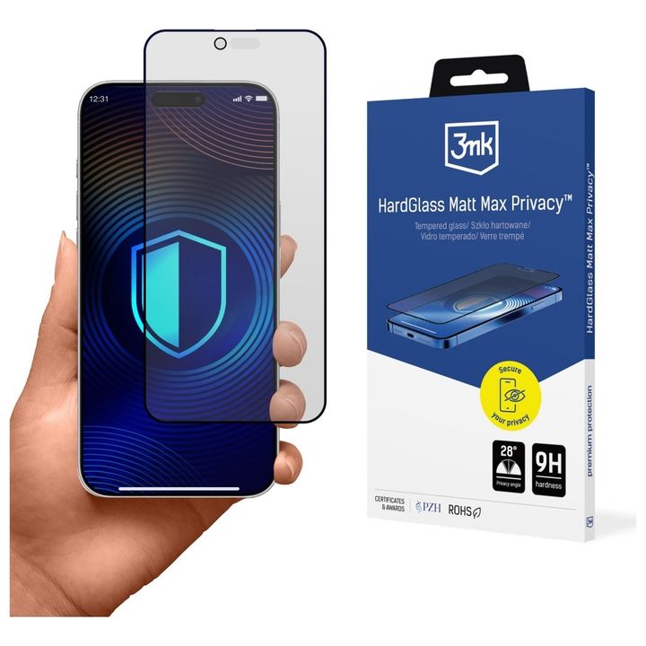 Szkło prywatyzujące 3MK HardGlass Matt   Max Privacy do Apple iPhone Air na NearMe.pl