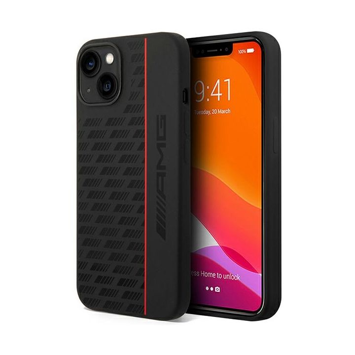 AMG AMHCP14S2SPCK iPhone 14 / 15 / 136.1" czarny/black hardcase Silicone Carbon Pattern na NearMe.pl