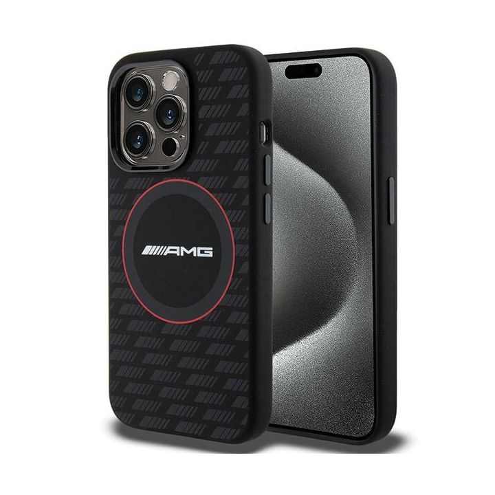 AMG AMHMP15L23SMRK iPhone 15 Pro 6.1"czarny/black hardcase Silicone Carbon Pattern MagSafe na NearMe.pl