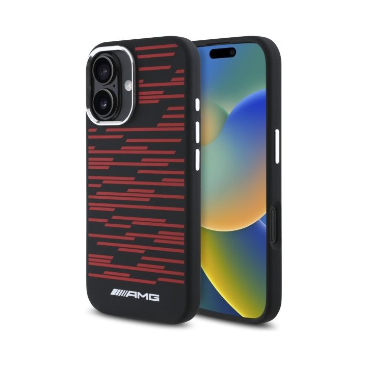 AMG AMHMP16S24SSRRK iPhone 16 6.1"       czarny/black hardcase Silicone Graphics MagSafe na NearMe.pl
