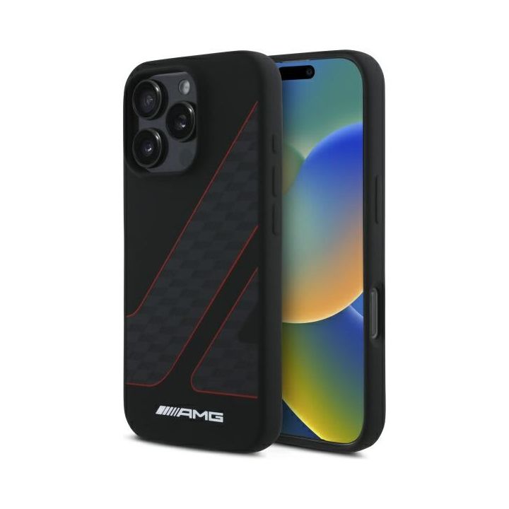 AMG AMHMP16X2SCFR iPhone 16 Pro Max 6.9" czarny/black hardcase Checkered Flag Pattern MagSafe na NearMe.pl