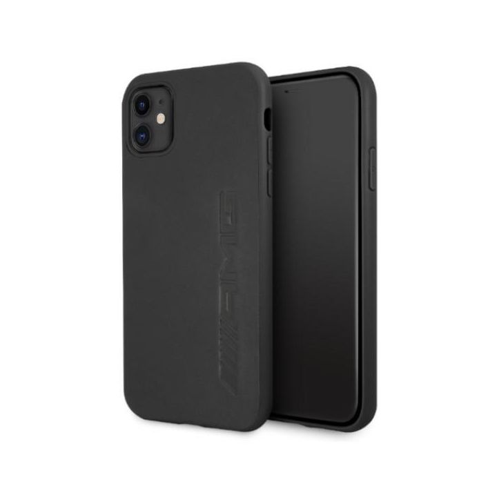 AMG AMHCN61DOLBK iPhone 11 / Xr 6,1" czarny/black hardcase Leather Hot Stamped na NearMe.pl