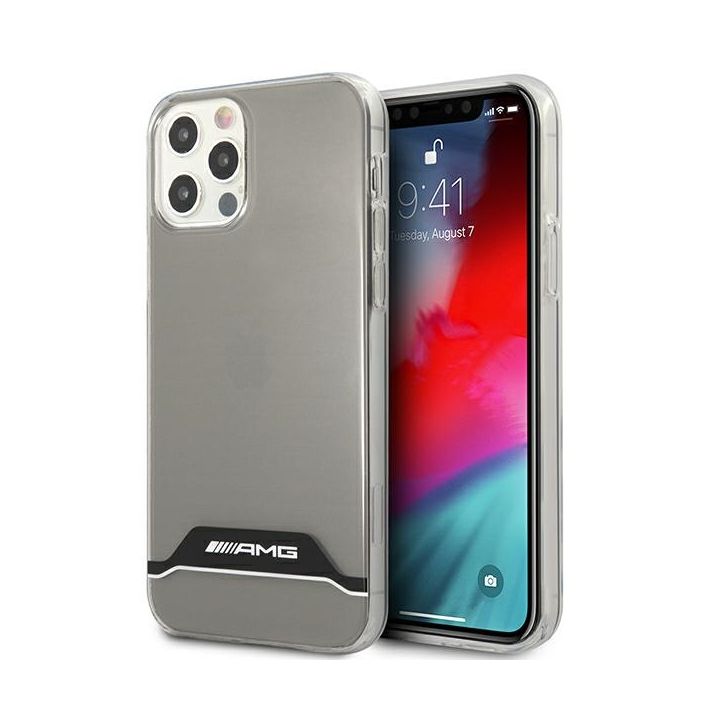 AMG AMHCP12MTCBW iPhone 12/12 Proprzezroczysty/transparent hardcase Electroplate Black&White na NearMe.pl