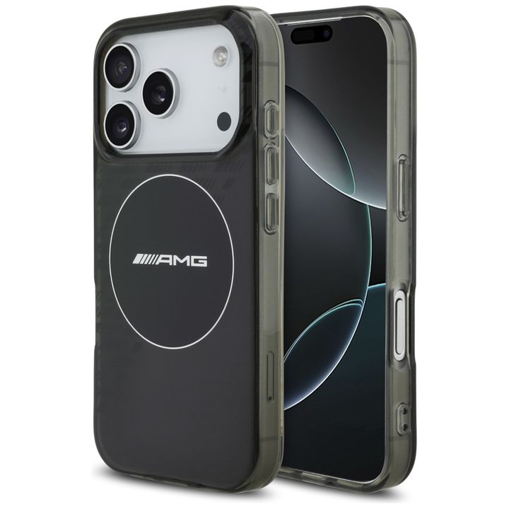 Etui AMG Double Layer Transparent        Smocked MagSafe do iPhone 17 Pro czarny na NearMe.pl