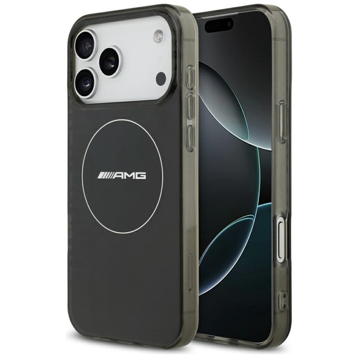 Etui AMG Double Layer Transparent        Smocked MagSafe do iPhone 17 Pro Max czarny na NearMe.pl