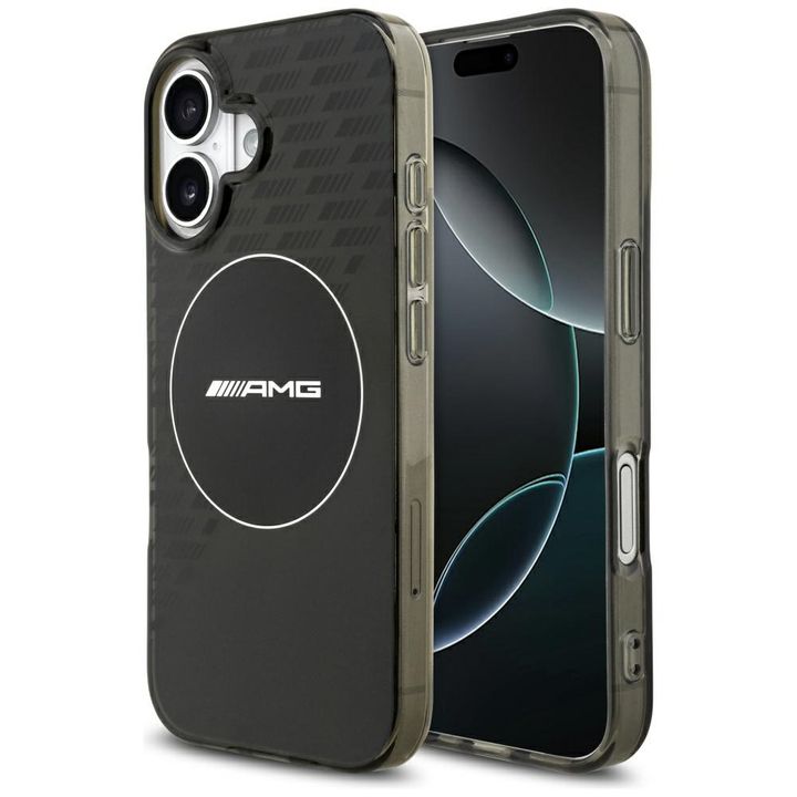 Etui AMG Double Layer Transparent Smocked MagSafe do iPhone 17 czarny na NearMe.pl