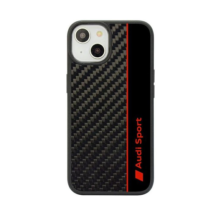 Audi Carbon Fiber Stripe iPhone 14 / 15 / 13 6.1" czarny/black hardcase AUS-TPUPCIP14-R8/D1-BK na NearMe.pl