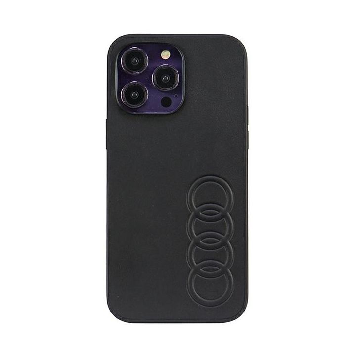 Audi Synthetic Leather iPhone 14 Pro Max 6.7" czarny/black hardcase AU-TPUPCIP14PM-TT/D1-BK na NearMe.pl