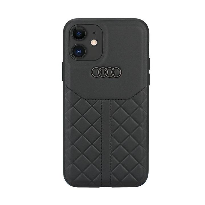 Audi Genuine Leather iPhone 11 / Xr 6.1" czarny/black hardcase AU-TPUPCIP11R-Q8/D1-BK na NearMe.pl