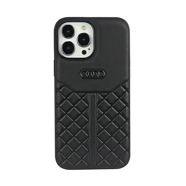 Audi Genuine Leather iPhone 13 Pro / 13 6.1" czarny/black hardcase AU-TPUPCIP13P-Q8/D1-BK na NearMe.pl