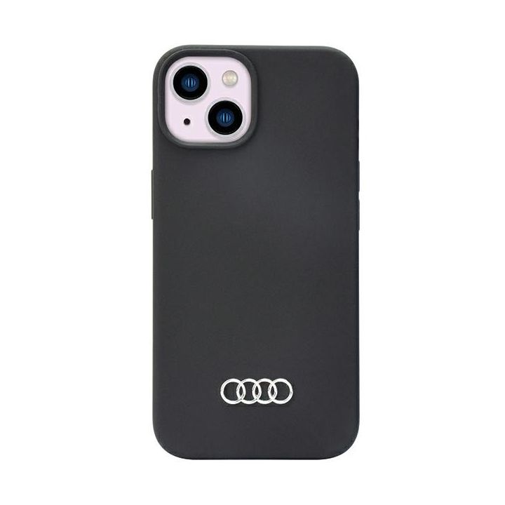 Audi Silicone Case iPhone 14 / 15 / 13 6.1" czarny/black hardcase AU-LSRIP14-Q3/D1-BK na NearMe.pl