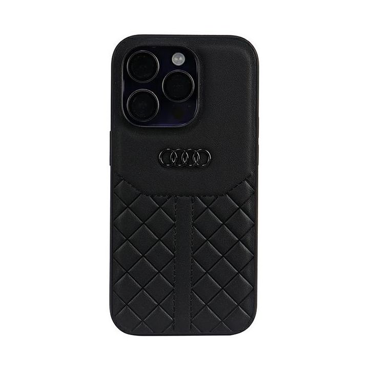 Audi Genuine Leather iPhone 14 Pro 6.1" czarny/black hardcase AU-TPUPCIP14P-Q8/D1-BK na NearMe.pl