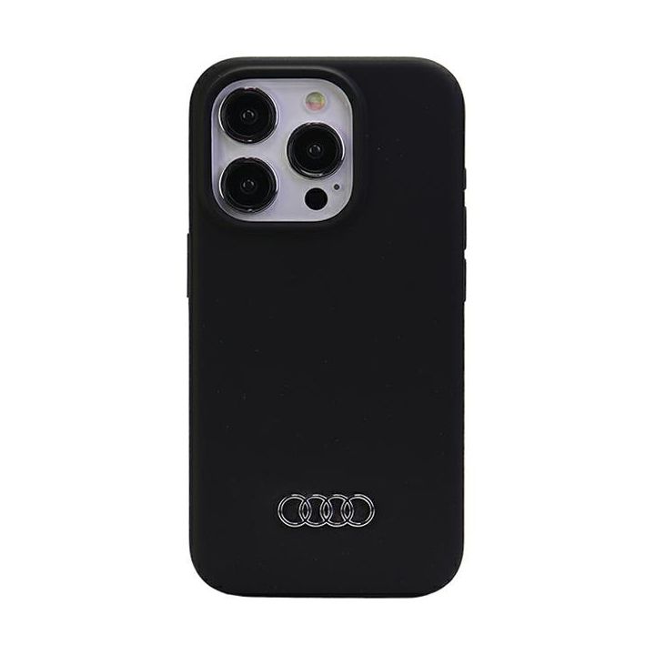 Audi Silicone Case iPhone 15 Pro 6.1" czarny/black hardcase AU-LSRIP15P-Q3/D1-BK na NearMe.pl
