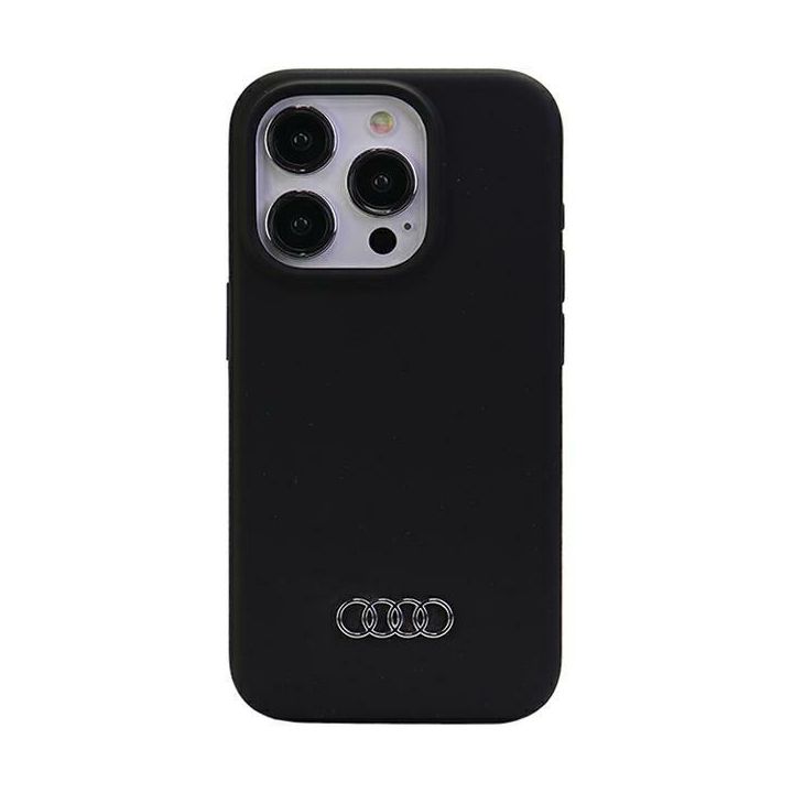 Audi Silicone Case iPhone 15 Pro Max 6.7" czarny/black hardcase AU-LSRIP15PM-Q3/D1-BK na NearMe.pl