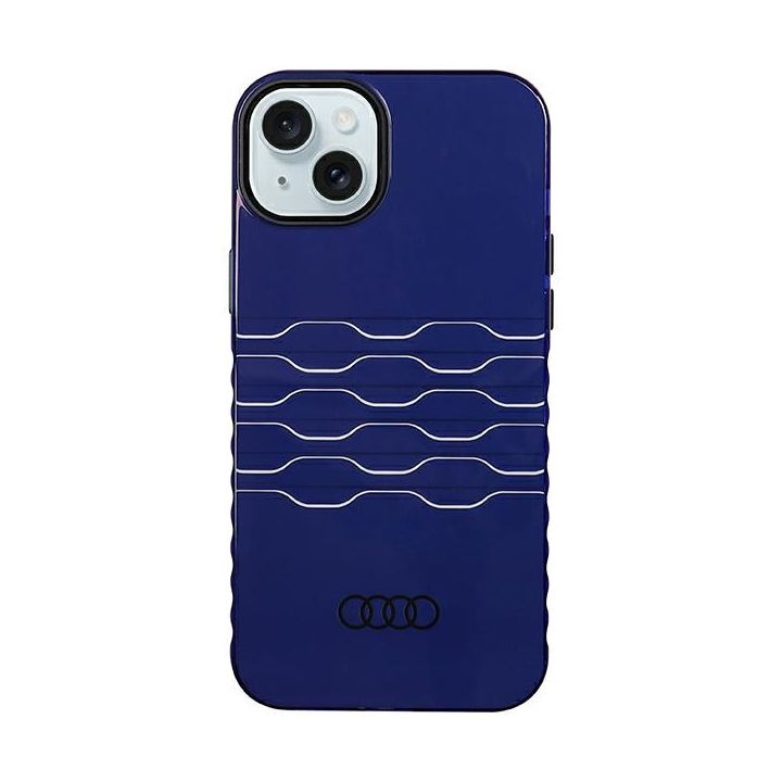 Audi IML MagSafe Case iPhone 15 Plus / 14 Plus 6.7" niebieski/navy blue hardcase AU-IMLMIP15M-A6/D3-BE na NearMe.pl