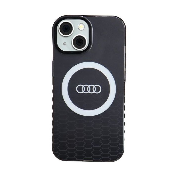 Audi IML Big Logo MagSafe Case iPhone 15 / 14 / 13 6.1" czarny/black hardcase AU-IMLMIP15-Q5/D2-BK na NearMe.pl