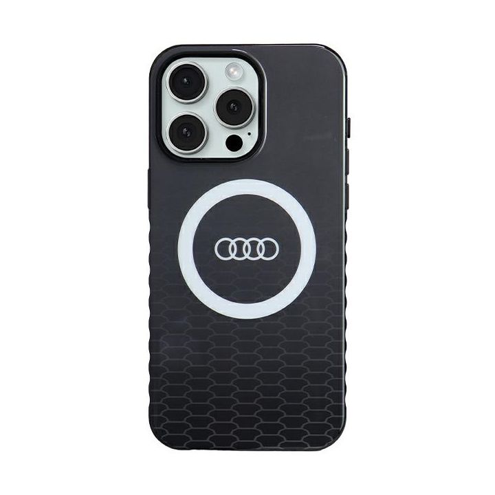 Audi IML Big Logo MagSafe Case iPhone 15Pro Max 6.7" czarny/black hardcase AU-IMLMIP15PM-Q5/D2-BK na NearMe.pl