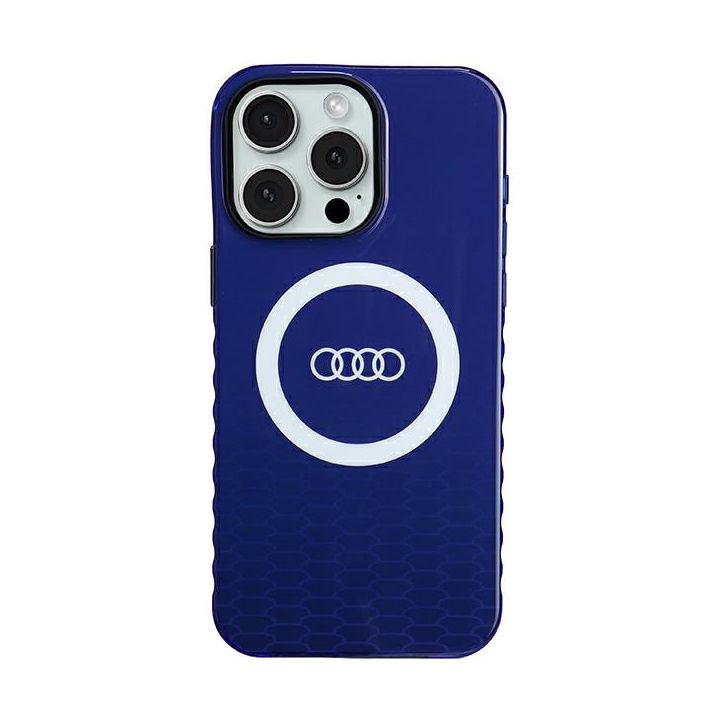 Audi IML Big Logo MagSafe Case iPhone 15 Pro Max 6.7" niebieski/navy blue hardcase AU-IMLMIP15PM-Q5/D2-BE na NearMe.pl